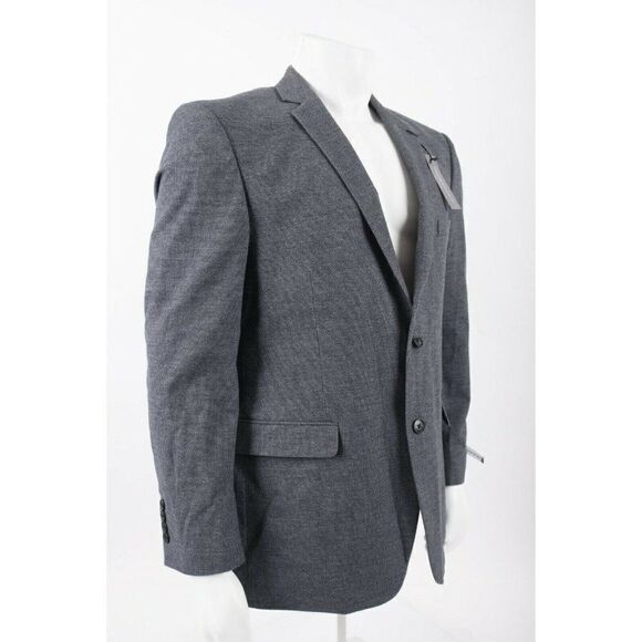 Harve Benard Mens Suit Jacket Blazer Sport Coat Sz 44 44R Black Gray NWT - Picture 5 of 7